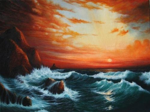 2014 Sunset on the Pacific coast