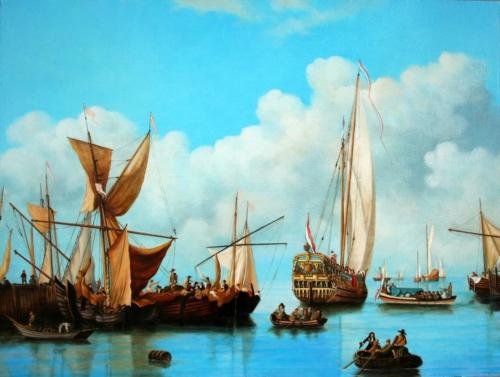 2017 Calm day in a Dutch harbor